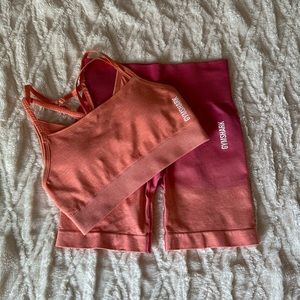 NEW Gymshark Adapt Marl Seamless Sports Bra And Adapt Ombré Seamless Bike Shorts